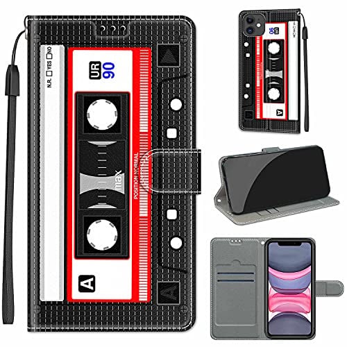 TOMYOU Kompatibel mit iPhone 11 Hülle, hochwertiges Muster Design Leder Flip Wallet Handyhülle Cover für Apple iPhone 11