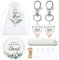 Otuuz 30 Sets Schutzengel Taufe Deko Dankeschön Gastgeschenke inklusive 30 Vielen Dank Geschenkanhänger mit Schnur 30 Engel Anhänger 30 Organzasäckchen für Hochzeit Firmung Kommunion(Weiß,Schutzengel)