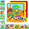 Eagool Mosaik Steckspiel ab 2 3 4, Mosaik Steckspiel für Kinder Steckspielzeug Kinderspielzeug Montessori Spielzeug 2 Jahre für Geburtstag Geschenk, 12 Karten und 46 Steckperlen