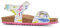 Geox J Adriel Girl C, Sandali Donna, Bianco Fucsia, 37 EU