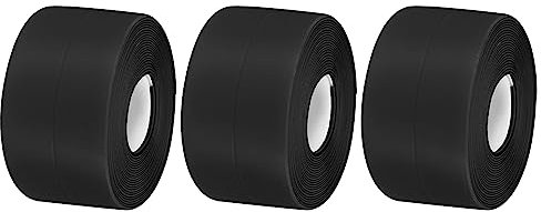 sourcing map Waterproof Seal Caulk Strip Tape Self Adhesive, 3pcs 10.5 Ft L x 1.5 W PVC Sealing Tape Caulking Tape for Kitchen Countertop, Bathroom, Toilet, Bathtub Floor Wall Corner, Black