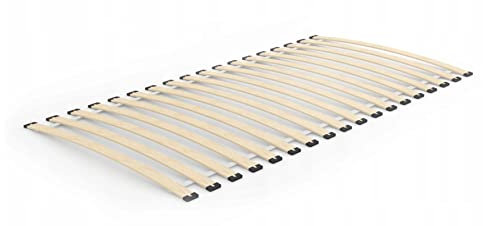 BDW - Somier Enrollable Flex - Curvo, Flexible - de Madera Contrachapada - con Somier de Láminas de Plástico - para Cama Doble O Individual - para Cama, Somier, Colchones 200x90cm - 16 Listones