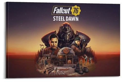 Quem Fallout 76 - Póster decorativo de juego para pared, póster de pared e imagen artística moderna para decoración de dormitorio familiar, 24 x 36 pulgadas (60 x 90 cm)