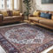 Mazovia Teppich Orientalisch Vintage - Waschbar rutschfest - Weich Traditioneller Teppich für Wohnzimmer Orientteppich - Fußbodenheizung geeignet - Rot Braun 200 x 300 cm