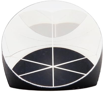 Telituny Prisma, 25,4 mm Poliert Dreiflächiger Retroreflektor Eckwürfelprisma Optisches Glas Eckkegelprisma Dreiflächiger Retroreflektor für Tunnel, Straßen, Brücken, Dämme und Präzise Messungen