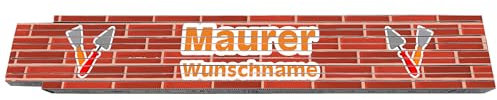 2m Zollstock - Maurer - mit Wunschname - Text - Spruch - individuell personalisiert - Glieder-Maßstab - Meterstab bedruckt - für Männer Opa Papa Vatertag Wunschtext Weihnachten Baustelle
