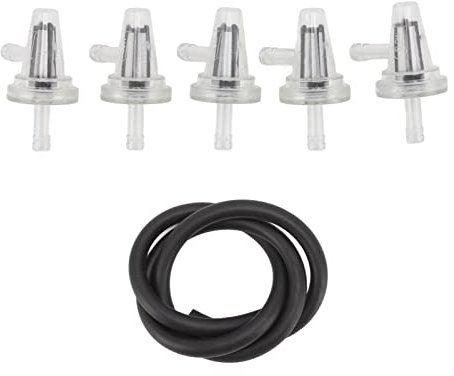 MUNEFE Rechtwinkel Inline Kraftstofffilter, Benzinfilter 8mm 90 Grad, Inline Clear Motorrad Kraftstofffilter Für DT100 DT125 DT175 BW350 BW50 BW80 1/4 6mm 7mm