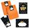 12 Einladungskarten incl. 12 Umschläge zum Geburtstag Hochzeit Jubiläum Kindergeburtstag VIP Disco Jungen Mädchen Jungendliche Erwachsene Einladung incl. 12 Umschläge, 12 Tüten/orange, 12 Aufkleber