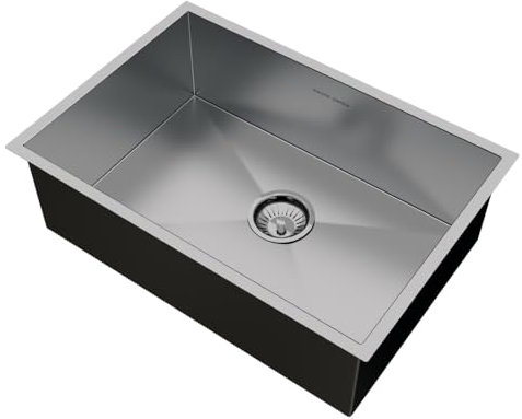 CALHA ÚMIDA Fregadero de cocina de acero inoxidable 60 cm x 40 cm