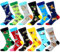 WeciBor Colores Divertidos Calcetines Estampados Hombre, 12 Pares Multicolor Animal, Talla 43-46