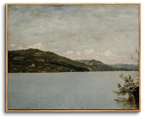 hyidecorart Vintage Bilder mit Rahmen Natur Landschaft Gemälde 20x25 cm | Retro-Kunst, HD-Druck, Einfach Aufzuhängen, Schnelle Montage, Für Viele Räume, Klassische Wanddeko, Geschenk, Klein