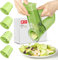Trancheuse à légumes électrique – Coupe-salade sans fil, 4 lames interchangeables tranchage, râpage, râpe à fromage, râpe rotative à une touche, rechargeable Type-C, Vert