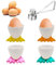 Egg Cups Set, Cartoon Egg Holders Soft Hard Boiled Novelty Egg Cups for Breakfast Brunch Boiled Egg Chicken Feet Egg Tray Cute Egg Stand Holder for Creative Cutlery for Home Kitchen Decoration