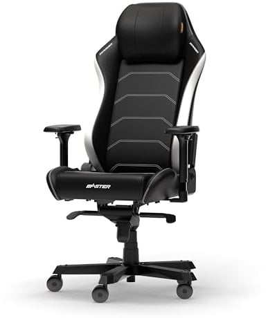 DXRacer MASTER XL Nero & Bianco Similpelle EPU la Sedia Gaming Originale