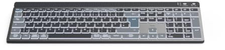 Hama Clavier multifonction WK-750, clavier rétroéclairé sans fil, noir, QWERTZ DE