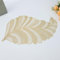 Tischset PVC, 6er-Set Metallisch, hohl, blattförmig Platzset Modern, Tischset für Küchen Zuhause Esszimmertisch Restaurant, 45x30cm, Gold