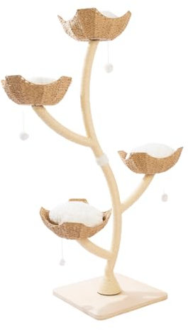 Générique Arbre à Chat XXL Design Moderne – Griffoir Robuste pour Chats – Structure Métallique Résistante avec Plateformes Confortables, Idéal pour Maine Coon et Grands Chats