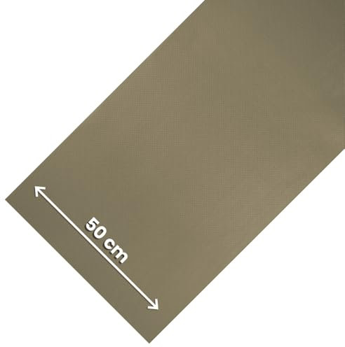 Olivo.shop - Alfombra de cocina de PVC, multiusos, se puede cortar a medida, lavable, antideslizante, para cocina, baño, lavandería, 50 cm de ancho, rollo múltiple (gris pardo, 50 x 200 cm)