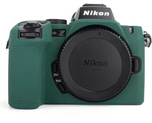 MUZIRI KINOKOO Schutzhülle für Nikon Z50 II Digitalkamera, weiche Silikonhülle für Nikon Z50II Schutzhülle mit Handgriff-Design, Z50 II Kamerazubehör, rutschfest, kratzfest, Grün