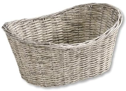 Kesper 17652 Brotkorb aus Kunststoffgeflecht, 28 x 21 x 13 cm, silbergrau