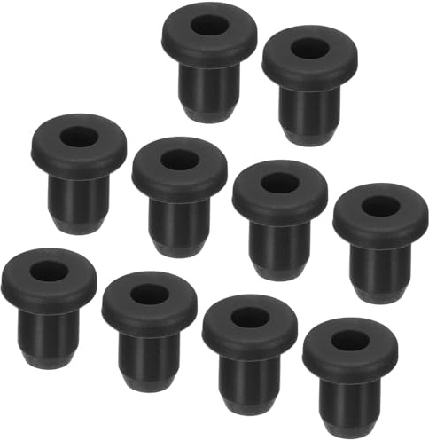 TOP-VIGOR 10Pcs Rubber Grommets 6mm Mount Dia Round T-Type Silicone Seal Flexible Hole Plugs for Cable Pipe Cord Protection