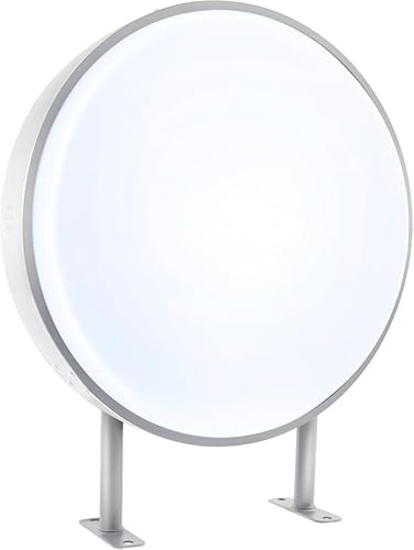 LED Leuchtkasten, Doppelseitig Rund Light Box, Wasserdichte Beleuchtetes Werbeschild, Projektion Blank Beleuchtet Leuchtreklame für Restaurants Imbissbuden Geschäfte (60CM)