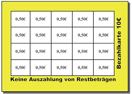 400 Verzehrkarten Abstreichkarten Wertmarken 10 Euro gelb
