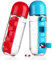 Vinallo 2-in-1-Pillendose mit Wasserflasche, 600 ml, mit integrierter Pillenbox für die tägliche Einnahme, ideal auf Reisen / Camping / Wandern blau