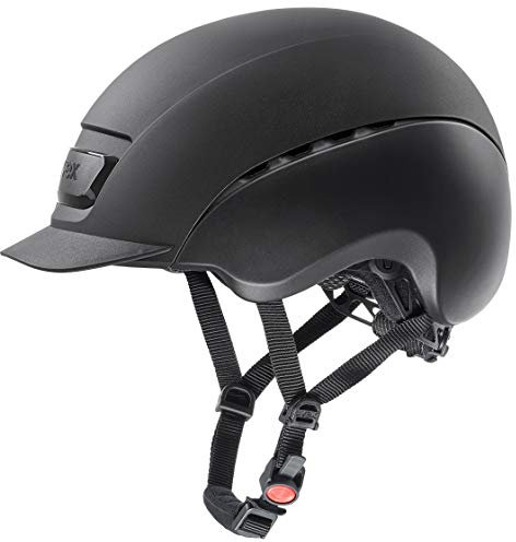 uvex elexxion - robuster Reithelm für Damen und Herren - individuelle Größenanpassung - optimale Belüftung - Black matt-Black matt - 54-55 cm