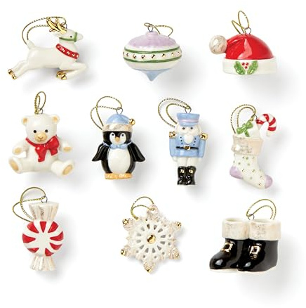 Lenox 867170 Memories 10-Piece Christmas Tree Ornament Set