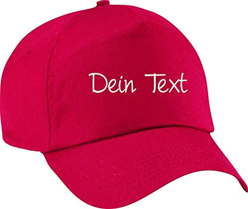 Shirtinstyle Basecap, mit deinem Wunschtext veredelt, Mütze Kappe Hut Cap, Farbe Rot