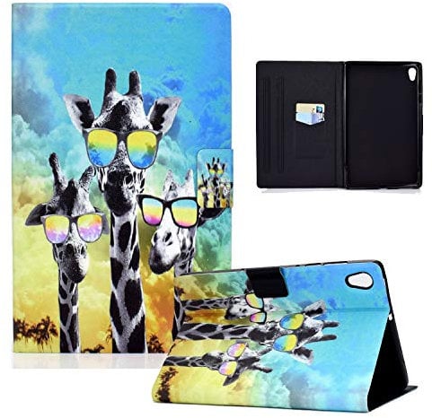 Rosbtib Case for Lenovo Tab M10 HD (2nd Gen) 10.1 2020 Tablet TB-X306X / TB-X306F,Slim PU Leather Stand Cover Flip Case with Card Pocket for Lenovo Tab M10 10.1 2020 Tablet, Giraffe 1