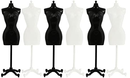 6 Stücke Puppenständer Puppenhalter Mini Puppen Display Ständer Halter Kleiderbügel für DIY Teddybär Schaufensterpuppe Puppenkleidung Puppenkleid Actionfigur Modell