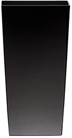 URBNLIVING Lot de 2 pots de fleurs carrés pour intérieur ou extérieur (noir mat, 20 cm de largeur)