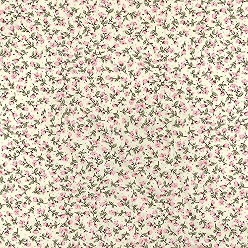 100% Cotton Poplin Fabric Rose & Hubble Oh Sew Peony Roses Flowers Floral - Pink (Price Per Metre)