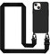 Tawarror Funda con Cuerda para iPhone 13 6.1 Pulgadas, Carcasa de Silicona Líquida, Case con Correa Colgante Ajustable Collar Correa de Cuello Cadena Cordón, Negro