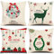 GYISANA 4er Set Dekorativ Kissenbezug Baumwolle Leinen Kissenhülle Dekokissen Sofakissen für Couch, Auto, Schlafzimmer 45x45 cm (Weihnachten Grün Rot)