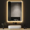 Boromal Badspiegel mit Beleuchtung und Uhr Badspiegel 50x70cm Dimmbar Badezimmer Spiegel Wandspiegel 3 Lichtfarbe 3000-6500K 2470LM Kaltweiß Neutral Warmweiß Badezimmerspiegel mit Beleuchtung