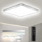 Ouyulong Plafoniera Led soffitto Dimmerabile 30cm, 36W Plafoniera Led Con Telecomando,Controllo temperatura Colore 3000-6500K,Luminosità Regolabile10%-100%, Funzione Timer, per Soggiorno,Bagno