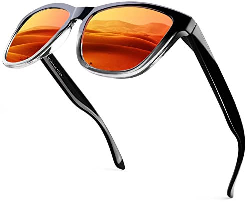 Sonnenbrille Herren Polarisiert UV400 Klassisch Retro Eckig Sonnenbrille für Fahren Angeln CAT 3 CE