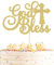 AHAORAY God Bless Kuchendekoration – Gold Glitzer Babyparty Party Kuchen Dekorationen Zubehör – Segen Sie dieses Kind Erstkommunion Taufe mit Kreuz Party Kuchen Dekor, Fotoautomaten Requisiten