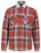 Hess Sherpa Fleece Lined Checked Flannel Cotton Overshirt Jacket in Red Ochre - Tokyo Laundry - S