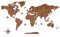 Creawoo Mappa del Mondo in Legno da Parete Decorazione, Noce Mappamondo in Legno Parete Puzzle Arte per Soggiorno, Ufficio, Camera Decorazione -100x57 CM