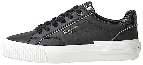 Pepe Jeans Damen Allen Low Sneaker, Black (Black), 39 EU
