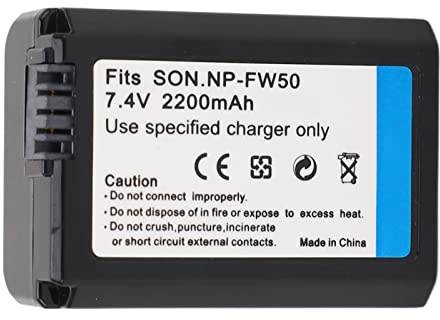 NP-FW50 7,4 V 2200 MAh Lithium-Ionen-Akku Ersatz für A6000 A6500 A6300 A7 A7II A7SII A7S A7S2 A7R A7R2 A7RII A55 A5100 RX10 RX10II
