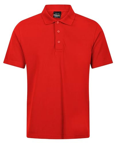 Regatta Professional Mens Pro 65/35 Short Sleeve Polo t Shirt Base Layer Classic Red