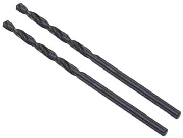 CoCud 6542 Hochgeschwindigkeitsstahl Spiralbohrer, Durchmesser 2,3 mm, Länge 53 mm, Schwarzoxid gerade Spiralbohrer - (Anwendungen: für Metall, Holz, Kunststoff, Aluminium), 2 Stück