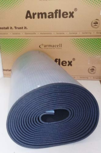 Original Armaflex selbstklebend Kautschuk Platte 6mm - 32mm Dämmung Isolierung Brandklasse B-s3, d0 (dunkelgrau, 13mm - 8m x 1m)
