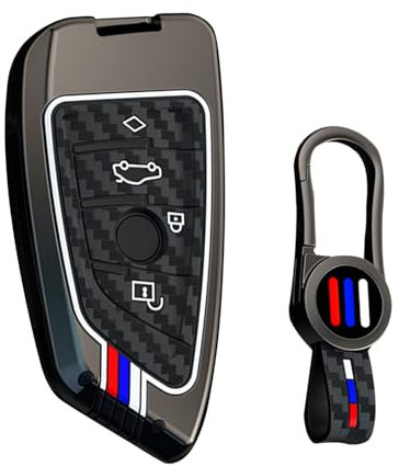 ontto Passt für BMW Schlüsselhülle Autoschlüssel Schutz Hülle für BMW 2er 3er 5er 6er X1 X2 X3 X4 X5 X6 X7 Z4 G29 G06 G07 G14 G20 G30 Schlüsselgehäuse Zinklegierung Schlüsselcover 4 Tasten Schwarz