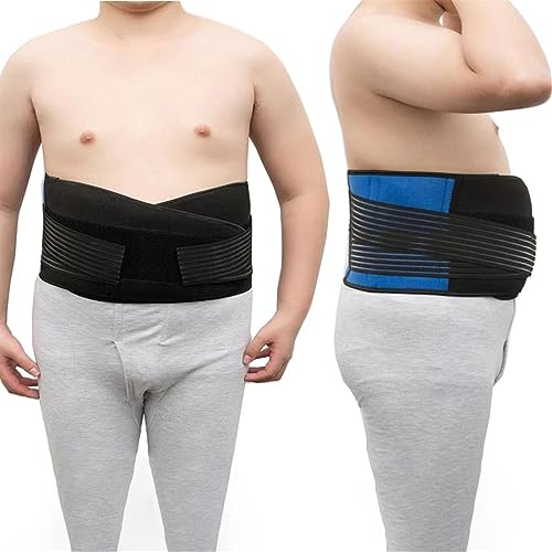 Große Größe 5XL 6XL Untere Stütze für Männer und Frauen, doppelte Taillenstütze, Lendenwirbel-Dekompressionsgürtel, postoperative Hüftgürtel für optimale Unterstützung und Schmerzlinderung